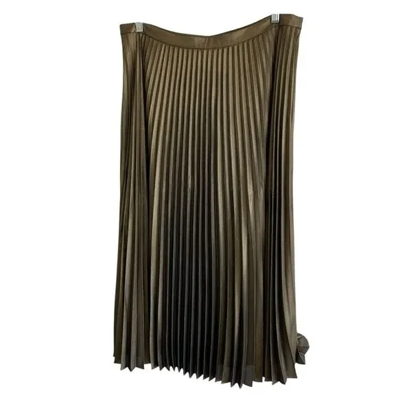 KAARI blue Women Skirt Size 16 Gold Metallic Pleated Midi - Picture 1 of 10